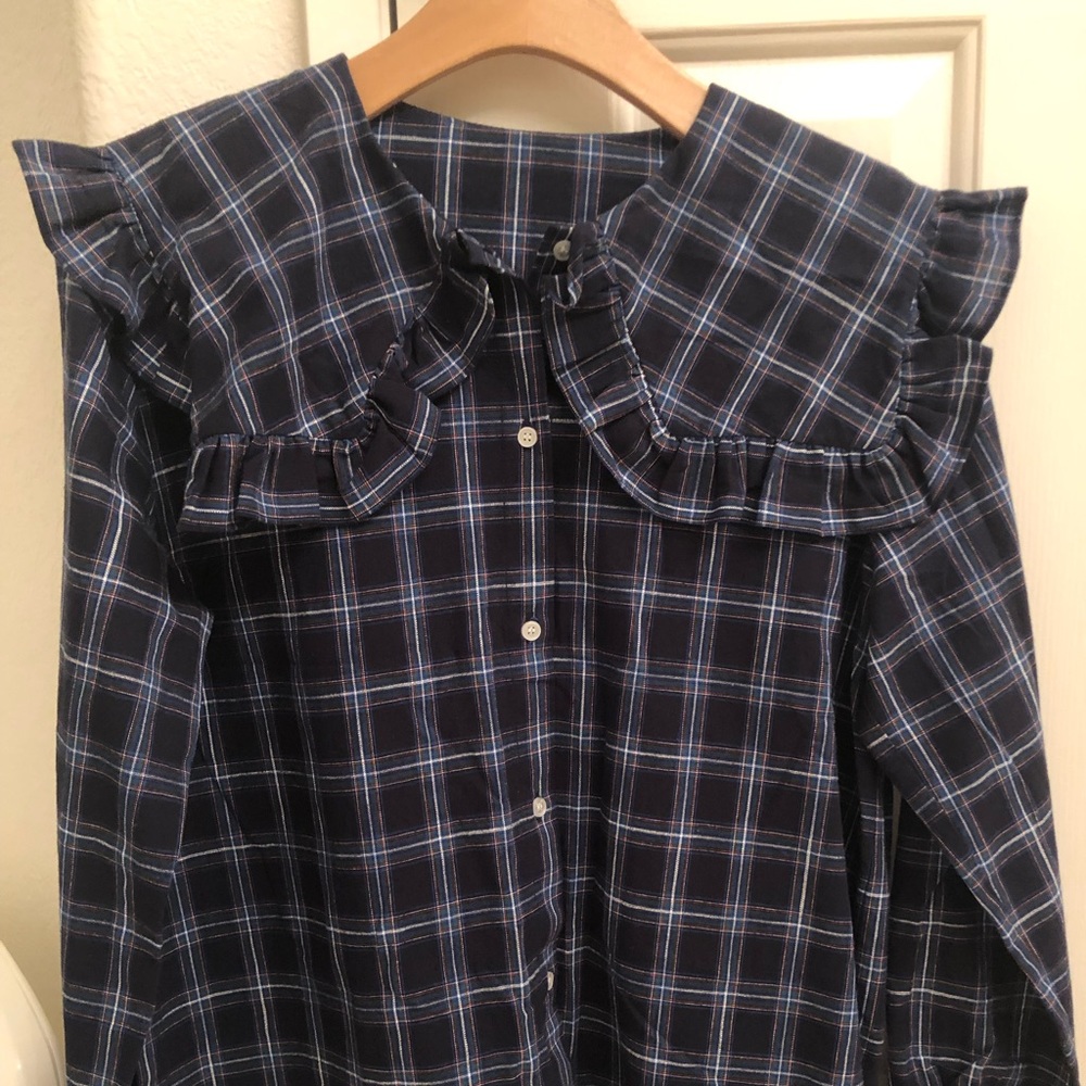 Brand new cute check blouse